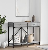 VidaXL Wandtafel 100x39x78,5 cm bewerkt hout grijs sonoma eikenkleurig