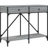 VidaXL Wandtafel 100x39x78,5 cm bewerkt hout grijs sonoma eikenkleurig