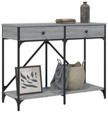 VidaXL Wandtafel 100x39x78,5 cm bewerkt hout grijs sonoma eikenkleurig