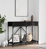 VidaXL Wandtafel 100x39x78,5 cm bewerkt hout zwart