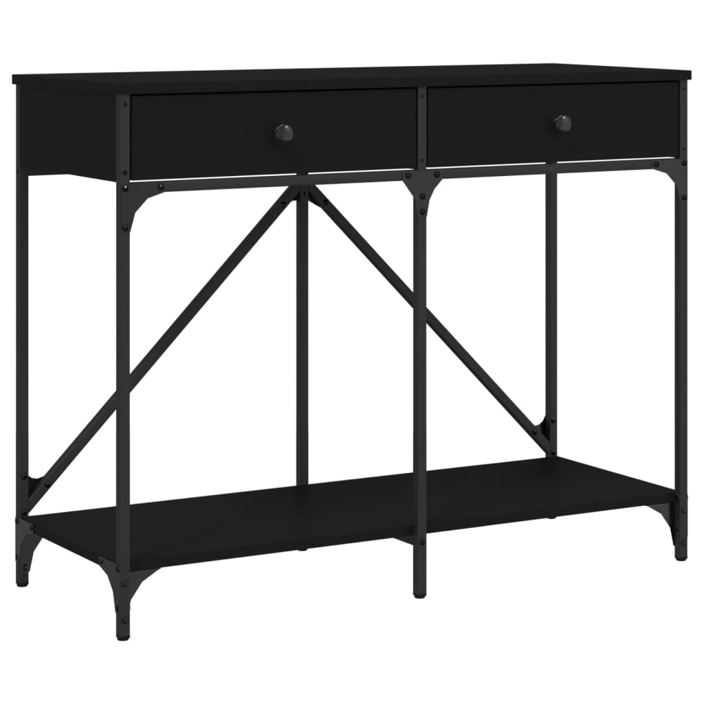 VidaXL Wandtafel 100x39x78,5 cm bewerkt hout zwart