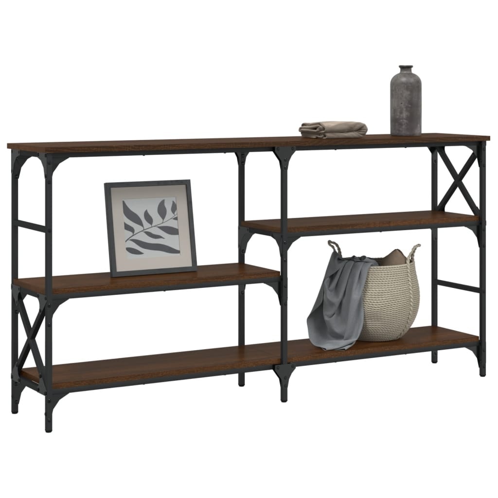 VidaXL Wandtafel 150x29x76,5 cm bewerkt hout bruin eikenkleur