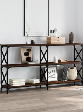 VidaXL Wandtafel 156x28x80,5 cm bewerkt hout bruin eikenkleur