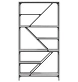 VidaXL Boekenrek 91x36x176 cm bewerkt hout en staal grijs sonoma
