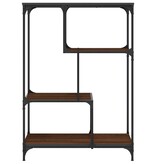 VidaXL Boekenkast 81x36x115 cm bewerkt hout en staal bruin eikenkleur