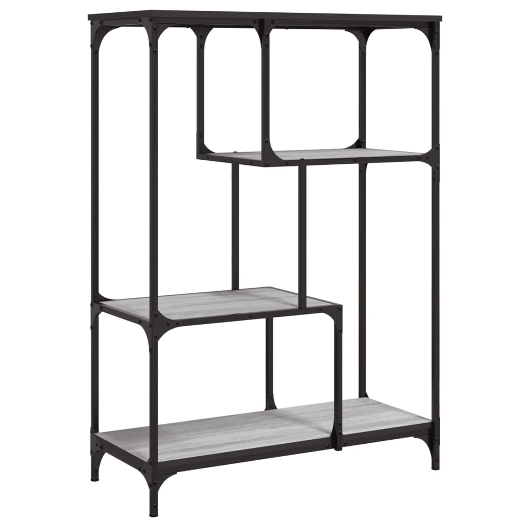 VidaXL Boekenrek 81x36x115 cm bewerkt hout en staal grijs sonoma