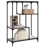 VidaXL Boekenrek 81x36x115 cm bewerkt hout en staal grijs sonoma