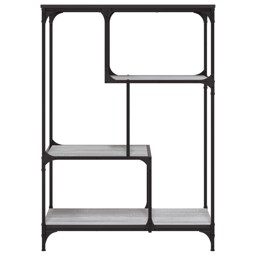 VidaXL Boekenrek 81x36x115 cm bewerkt hout en staal grijs sonoma