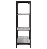 VidaXL Boekenrek 81x36x115 cm bewerkt hout en staal grijs sonoma