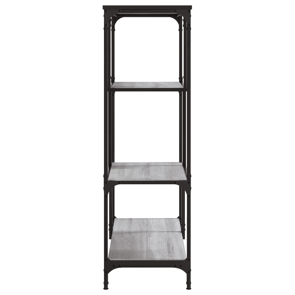 VidaXL Boekenrek 81x36x115 cm bewerkt hout en staal grijs sonoma