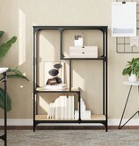 VidaXL Boekenrek 81x36x115 cm bewerkt hout en staal sonoma eikenkleur