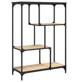 VidaXL Boekenrek 81x36x115 cm bewerkt hout en staal sonoma eikenkleur