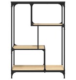 VidaXL Boekenrek 81x36x115 cm bewerkt hout en staal sonoma eikenkleur