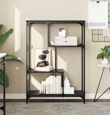 VidaXL Boekenrek 81x36x115 cm bewerkt hout en staal zwart