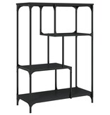 VidaXL Boekenrek 81x36x115 cm bewerkt hout en staal zwart