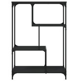 VidaXL Boekenrek 81x36x115 cm bewerkt hout en staal zwart
