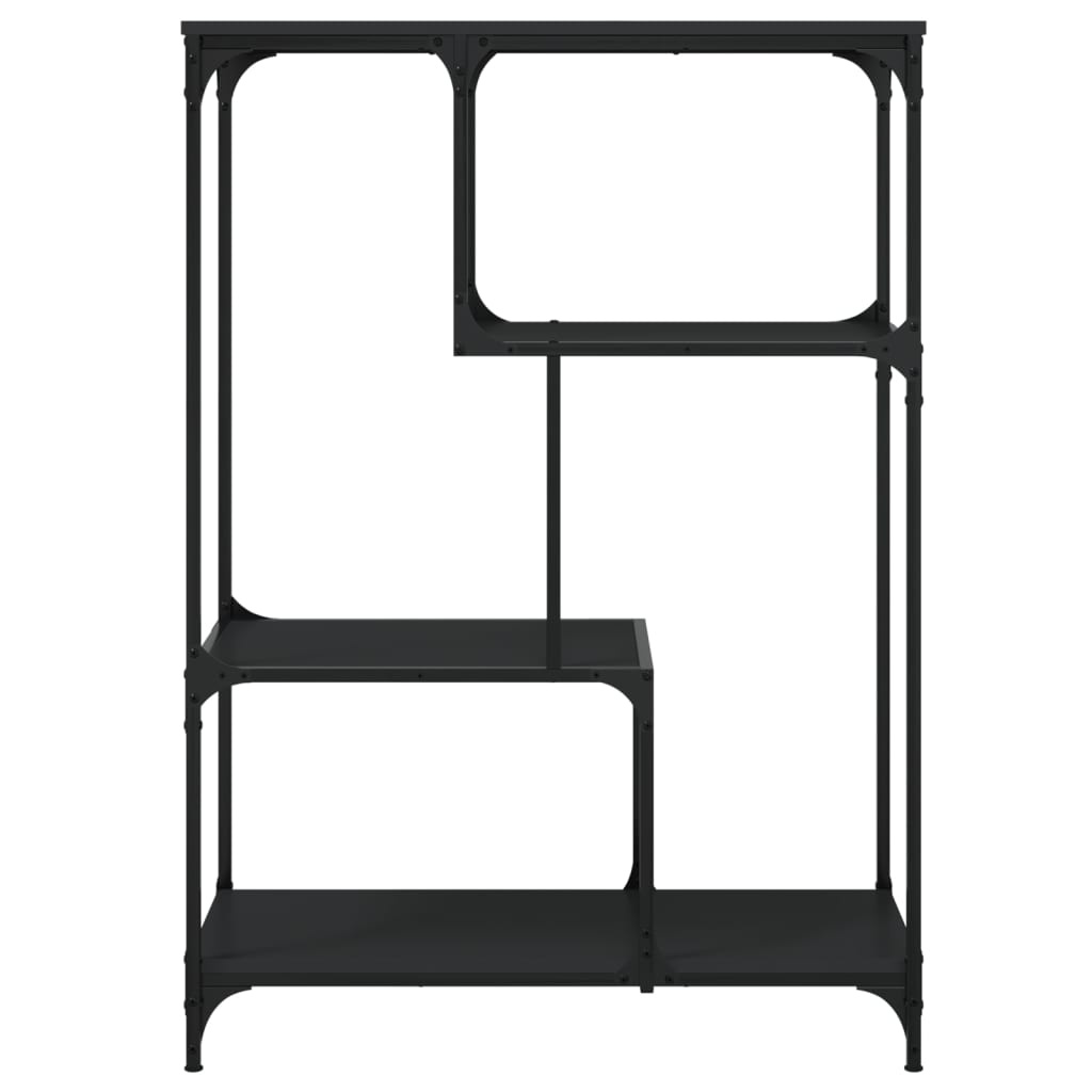 VidaXL Boekenrek 81x36x115 cm bewerkt hout en staal zwart