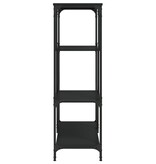 VidaXL Boekenrek 81x36x115 cm bewerkt hout en staal zwart