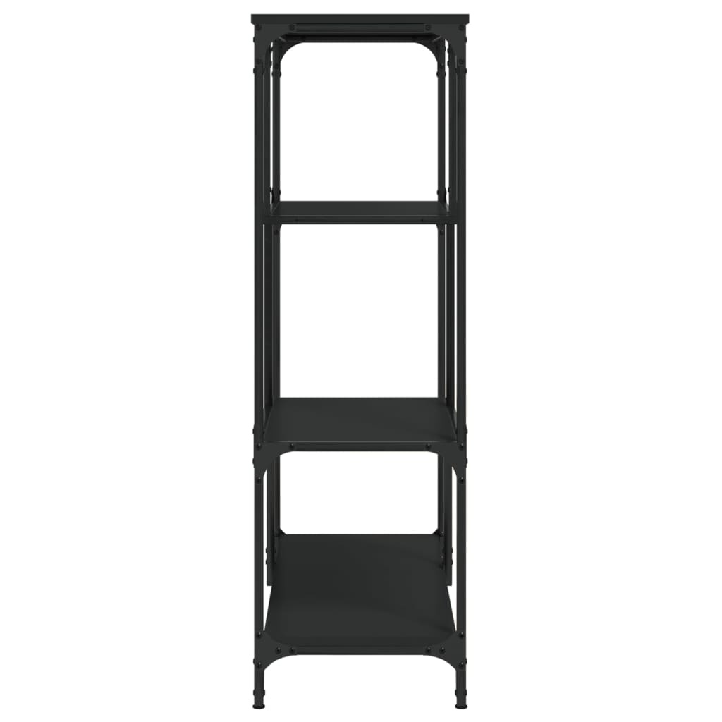 VidaXL Boekenrek 81x36x115 cm bewerkt hout en staal zwart