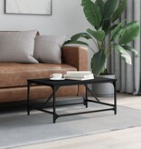 VidaXL Salontafel 75x50x35 cm bewerkt hout zwart