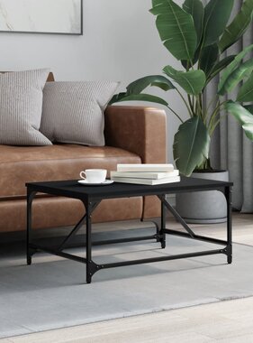 VidaXL Salontafel 75x50x35 cm bewerkt hout zwart