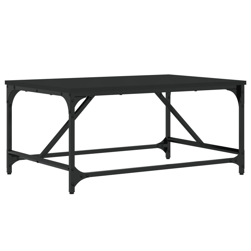 VidaXL Salontafel 75x50x35 cm bewerkt hout zwart