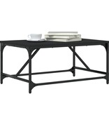 VidaXL Salontafel 75x50x35 cm bewerkt hout zwart