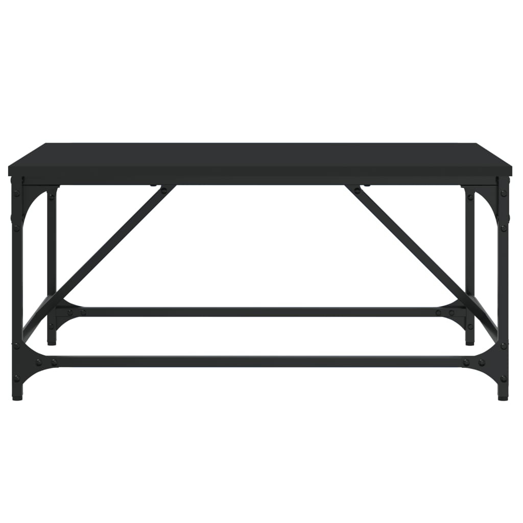 VidaXL Salontafel 75x50x35 cm bewerkt hout zwart