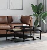 VidaXL Salontafel 102x60x45 cm bewerkt hout zwart