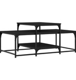 VidaXL Salontafel 102x60x45 cm bewerkt hout zwart