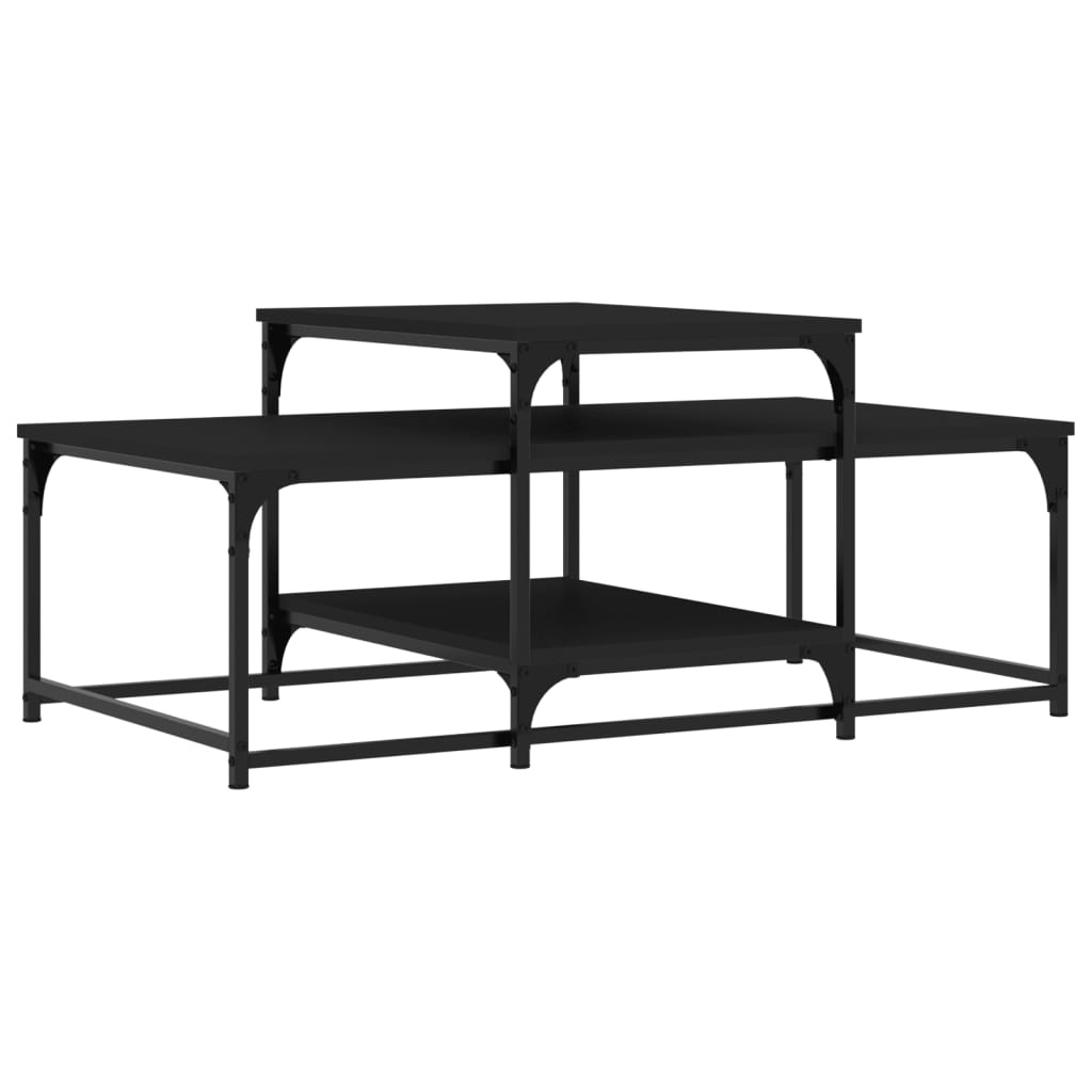 VidaXL Salontafel 102x60x45 cm bewerkt hout zwart