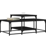 VidaXL Salontafel 102x60x45 cm bewerkt hout zwart