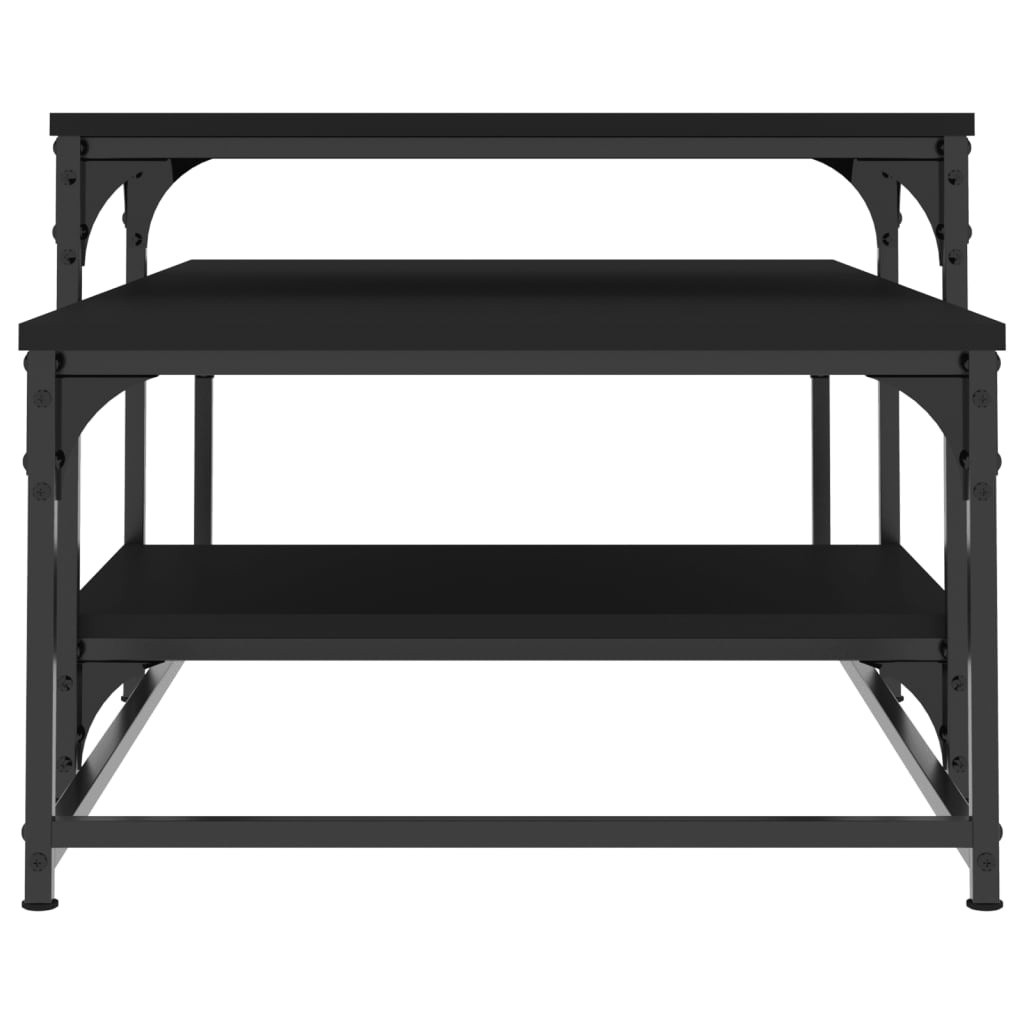 VidaXL Salontafel 102x60x45 cm bewerkt hout zwart