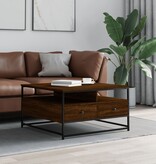 VidaXL Salontafel 80x80x45 cm bewerkt hout bruin eikenkleur