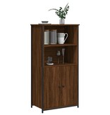 VidaXL Hoge kast 62x36x121,5 cm bewerkt hout bruin eikenkleur