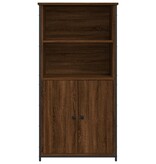 VidaXL Hoge kast 62x36x121,5 cm bewerkt hout bruin eikenkleur