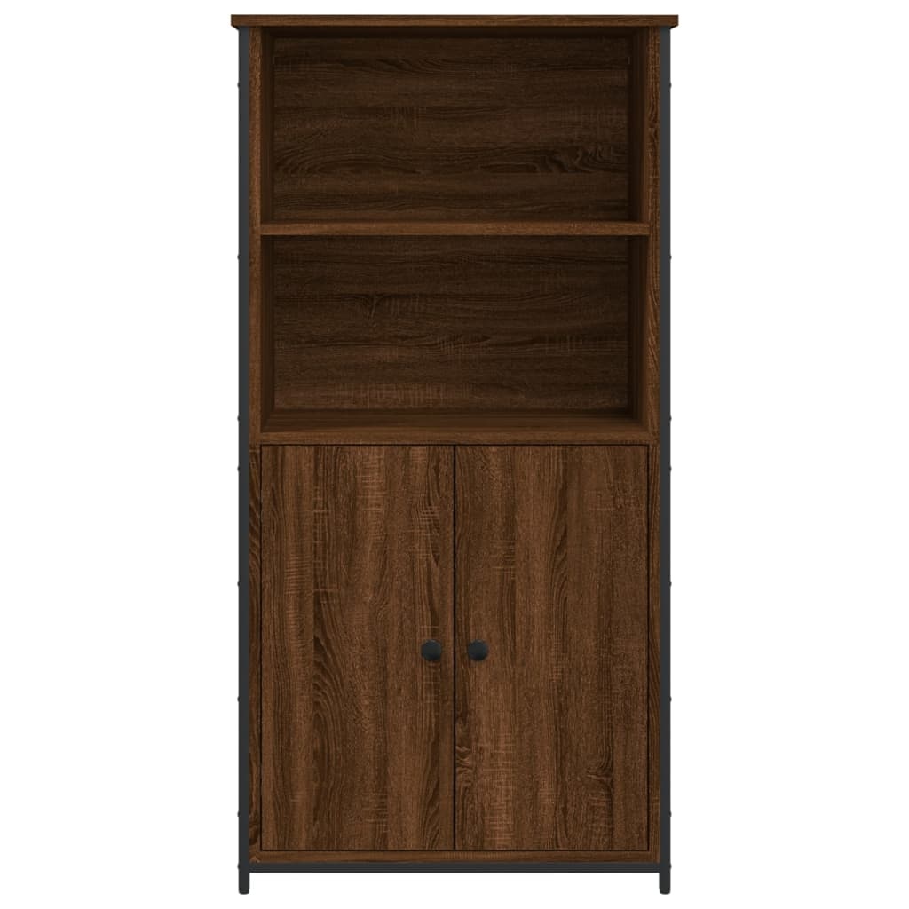 VidaXL Hoge kast 62x36x121,5 cm bewerkt hout bruin eikenkleur