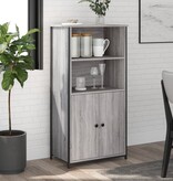 VidaXL Hoge kast 62x36x121,5 cm bewerkt hout grijs sonoma