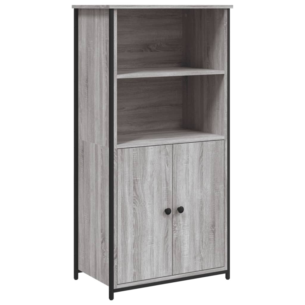 VidaXL Hoge kast 62x36x121,5 cm bewerkt hout grijs sonoma