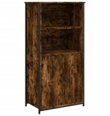 VidaXL Hoge kast 62x36x121,5 cm bewerkt hout gerookt eikenkleurig