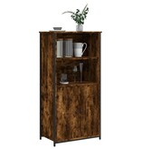 VidaXL Hoge kast 62x36x121,5 cm bewerkt hout gerookt eikenkleurig