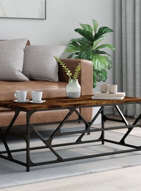 VidaXL Salontafel 100x50x40 cm bewerkt hout gerookt eikenkleurig