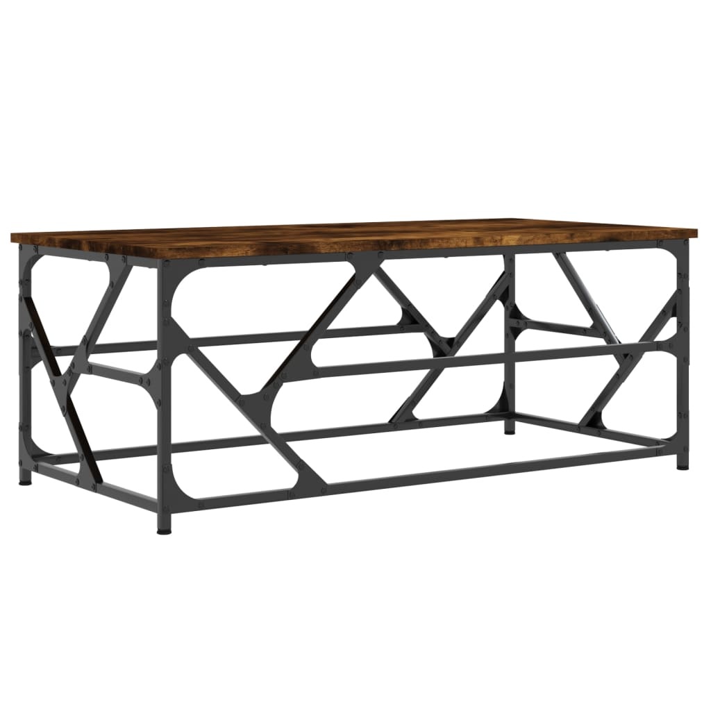 VidaXL Salontafel 100x50x40 cm bewerkt hout gerookt eikenkleurig
