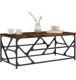 VidaXL Salontafel 100x50x40 cm bewerkt hout gerookt eikenkleurig