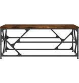 VidaXL Salontafel 100x50x40 cm bewerkt hout gerookt eikenkleurig