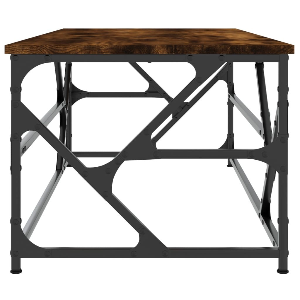 VidaXL Salontafel 100x50x40 cm bewerkt hout gerookt eikenkleurig