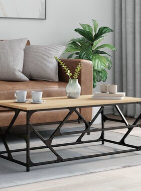 VidaXL Salontafel 100x50x40 cm bewerkt hout sonoma eikenkleurig