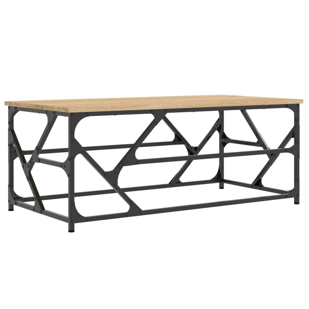 VidaXL Salontafel 100x50x40 cm bewerkt hout sonoma eikenkleurig