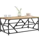 VidaXL Salontafel 100x50x40 cm bewerkt hout sonoma eikenkleurig