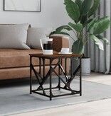 VidaXL Salontafel 45x45x47,5 cm bewerkt hout bruin eikenkleur